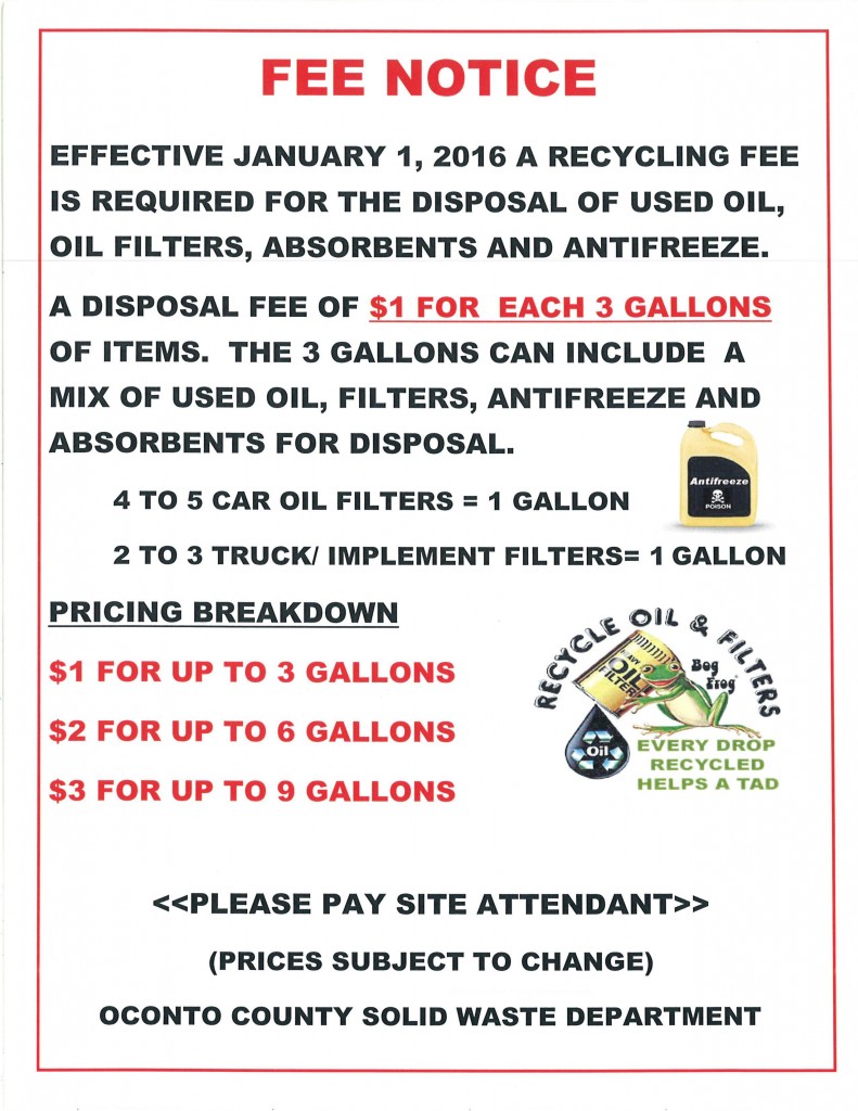 Recycling Village of Suring, Oconto County, Wisconsin