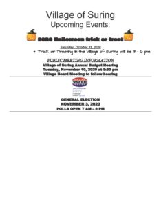 Village of Suring Fall Events – Village of Suring, Oconto County, Wisconsin