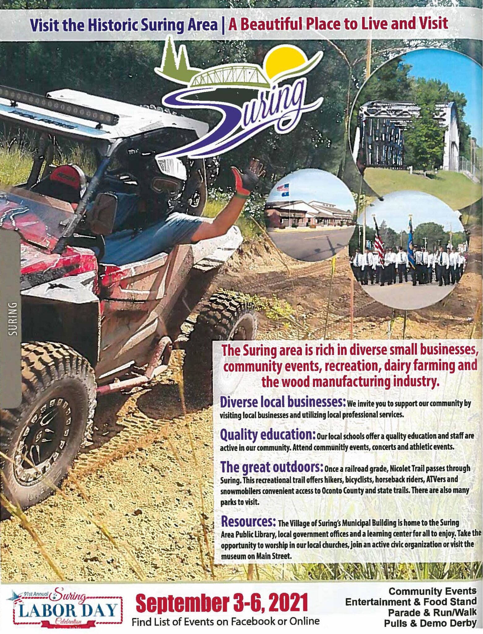 Local Tourism Village of Suring, Oconto County, Wisconsin